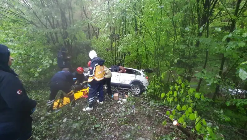 Direksiyon Hakimiyetini Kaybeden Araç Ormana Uçtu: Korkunç Kaza Detayları