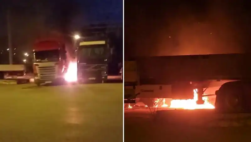 Park Halindeki Tırları Ateşe Veren Şahıslar Yakalandı, Olayın Perde Arkası Ortaya Çıktı
